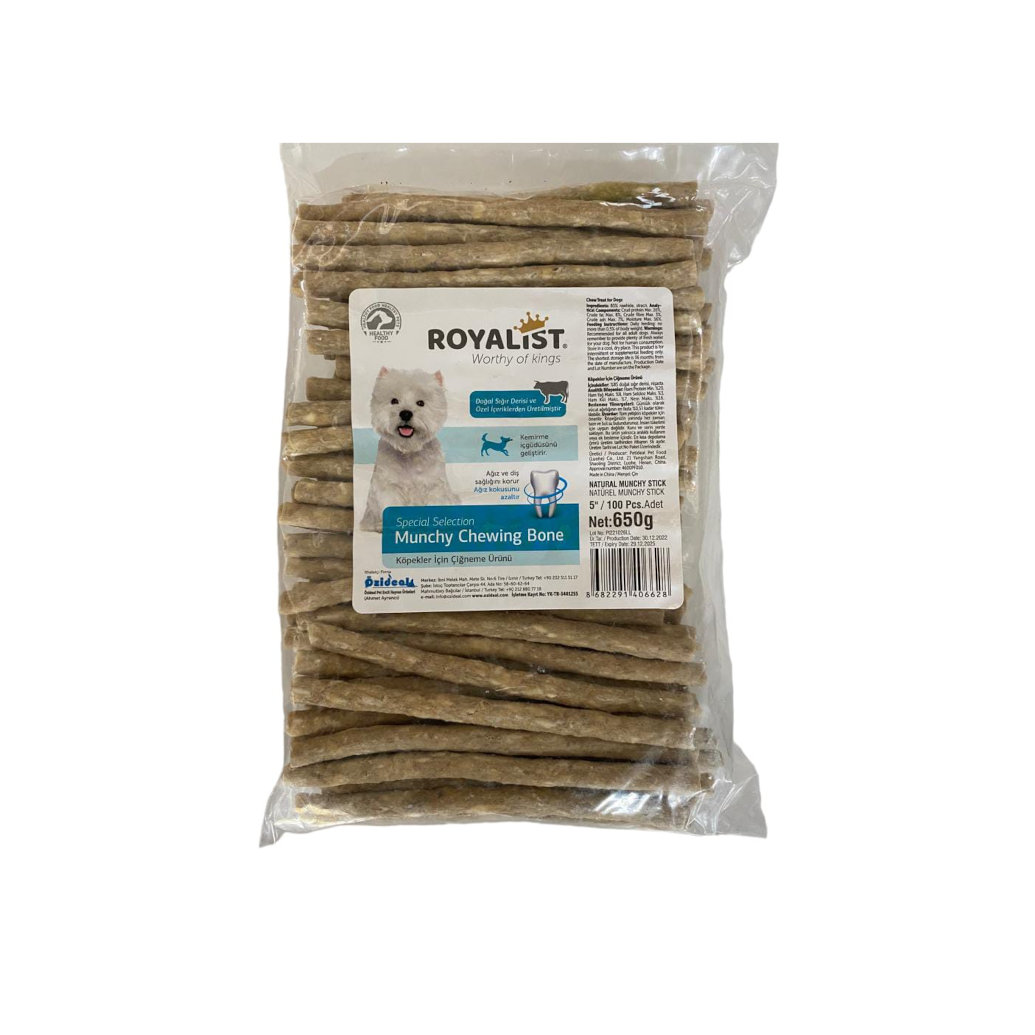 Royalist İthal Natural Munchy Kemik 5'' (13 Cm) 100lü